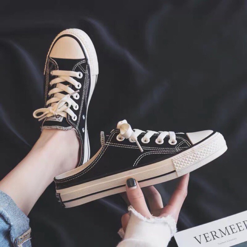 Giày sục thể thao nữ thêu HOA CÚC siêu xinh