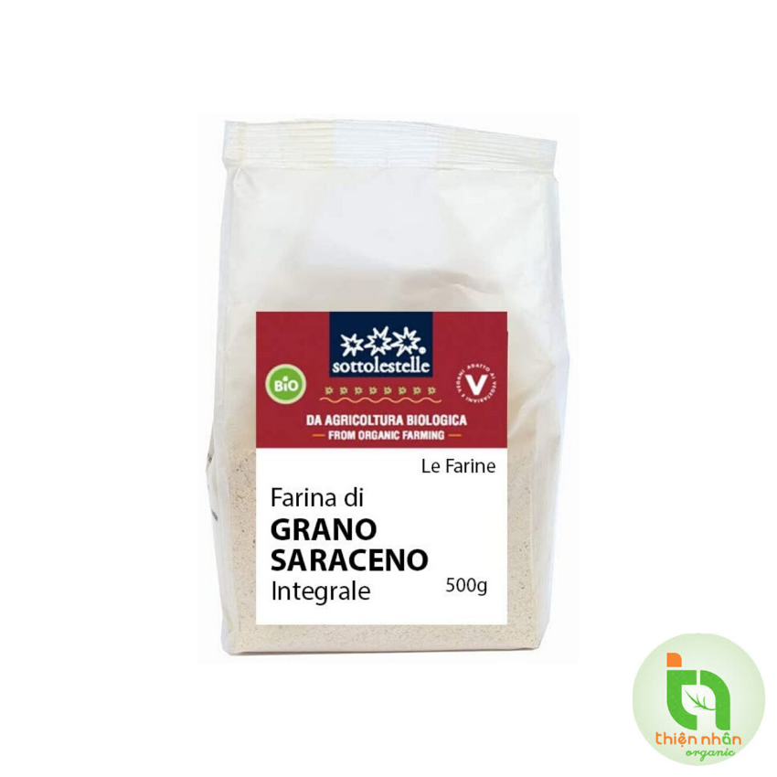 Bột kiều mạch nguyên cám hữu cơ Sottolestelle 500g