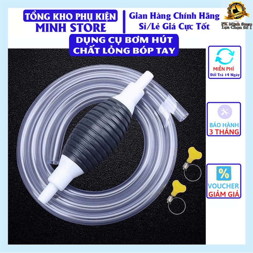 Dụng cụ bơm hút chất lỏng tiện dụng/ Ống hút xăng đầu cầm tay dễ dàng, loại cao su dày siêu bền
