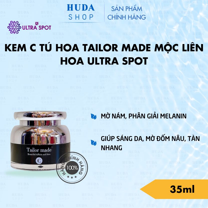 Kem c tú hoa tailor made mộc liên hoa ultra spot 35g - huda shop