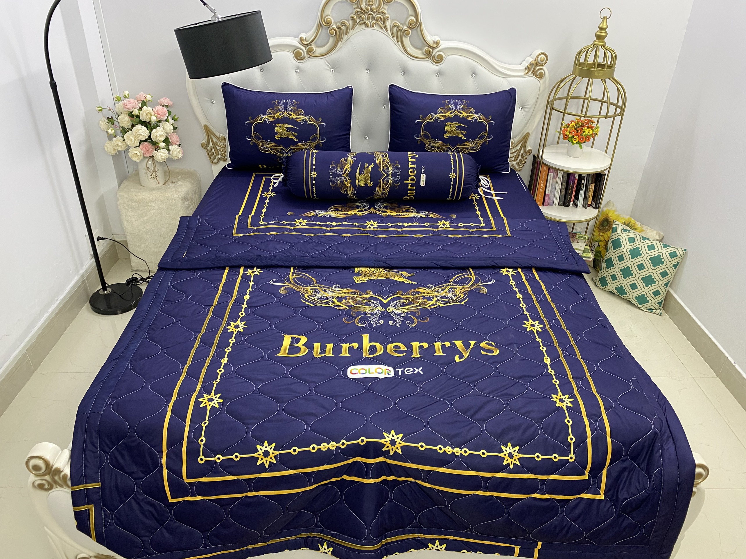 [HCM]Bộ drap mền + áo gối { 5 món} thun Ý 5D Cao Cấp , mát lạnh, thấm hút tốt.