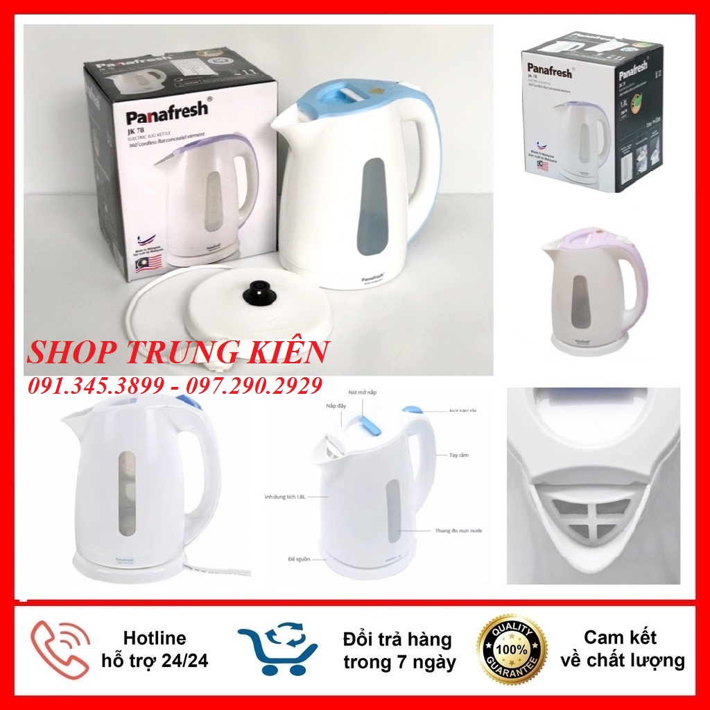 Ấm siêu tốc panafresh 1,8l malaysia jk 78