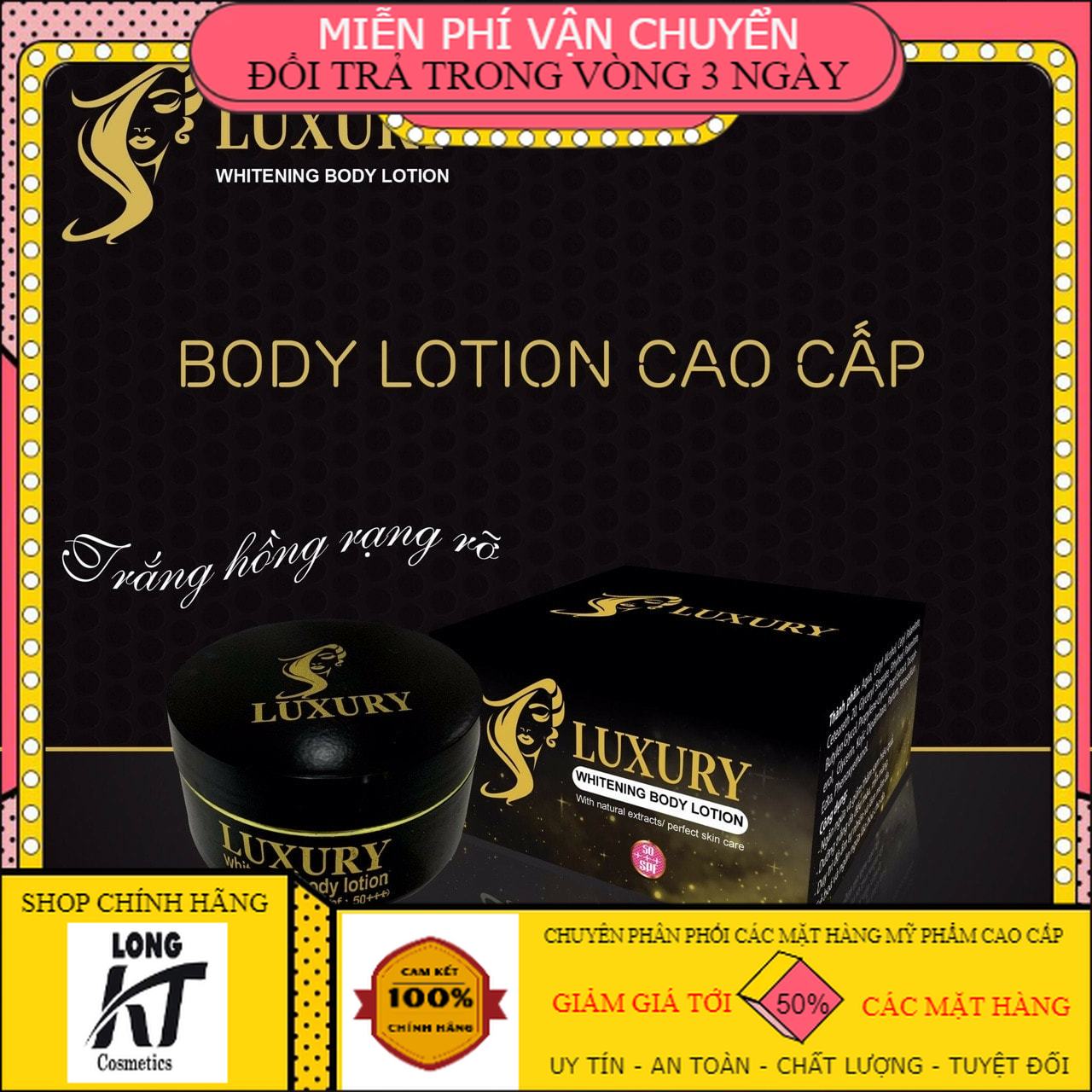 [Chính Hãng]  Kem Body Luxury Đen Dưỡng Trắng Da Chính Hãng