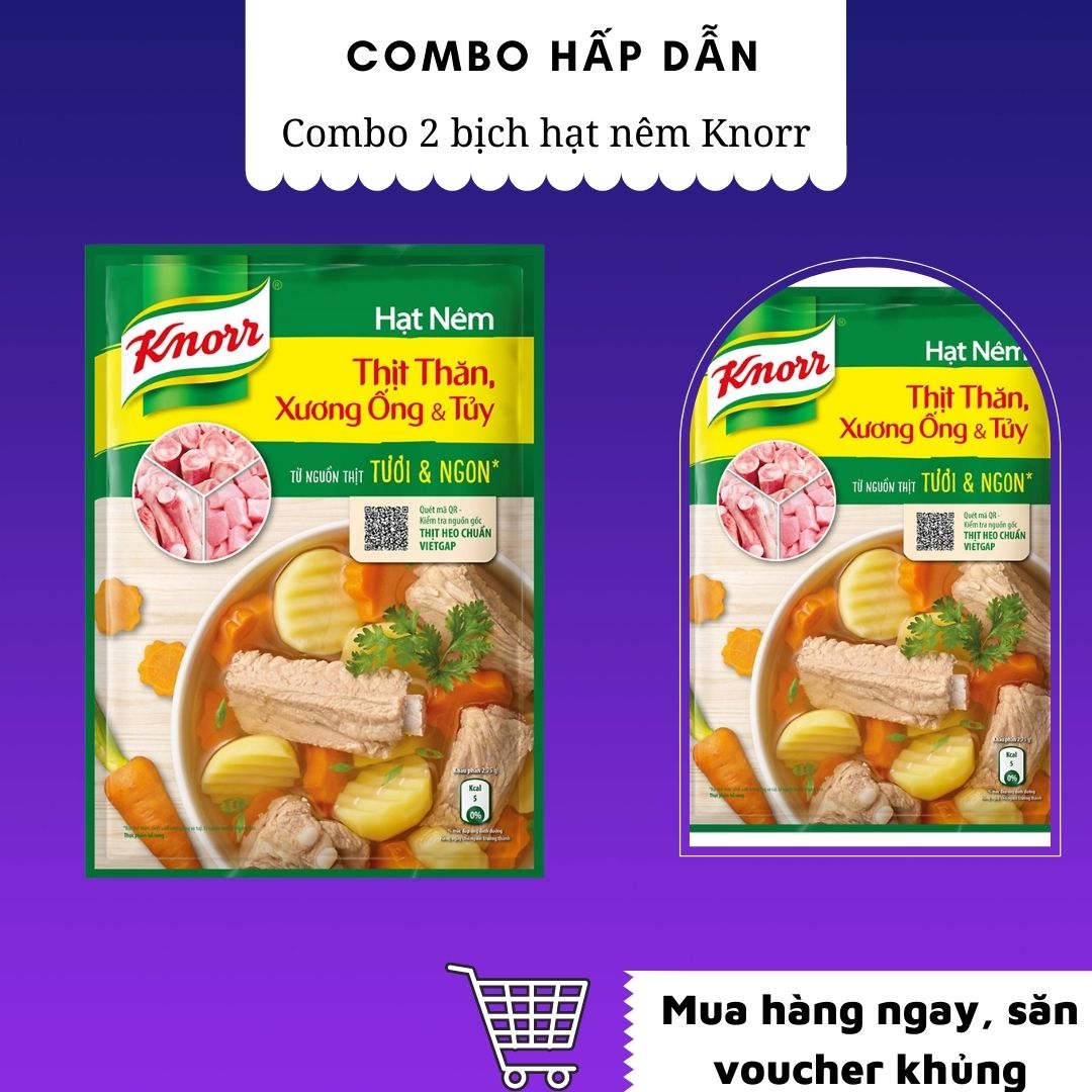 Combo 2 bịch hạt nêm Knorr