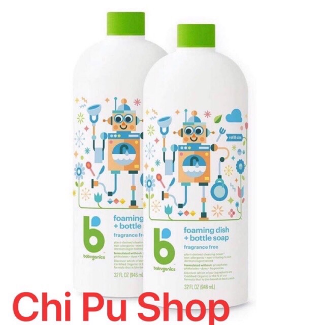 [HCM]NƯỚC RỬA BÌNH SỮA BABYGANICS 946 ml