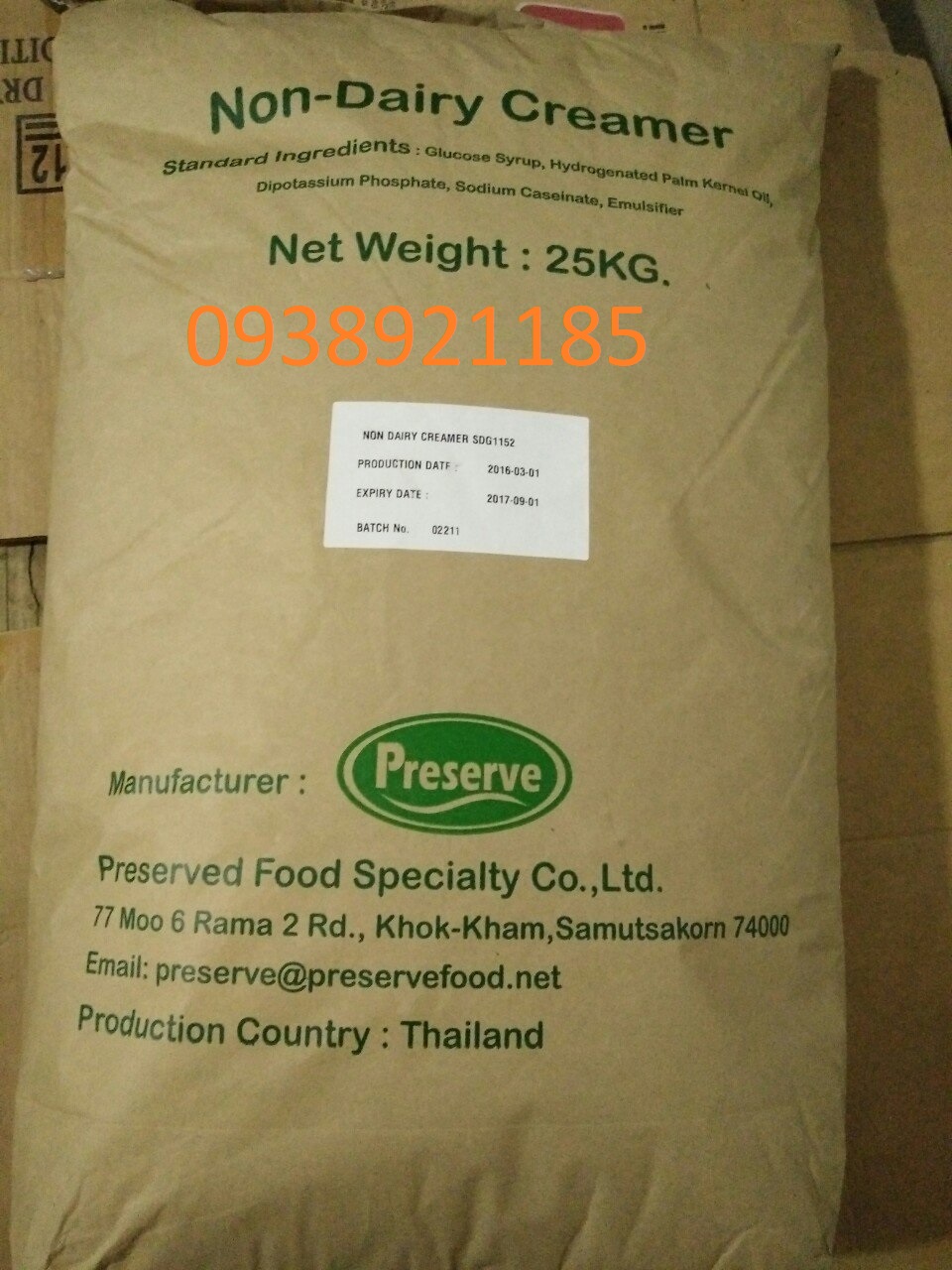 Non-dairy creamer_bao 25kg