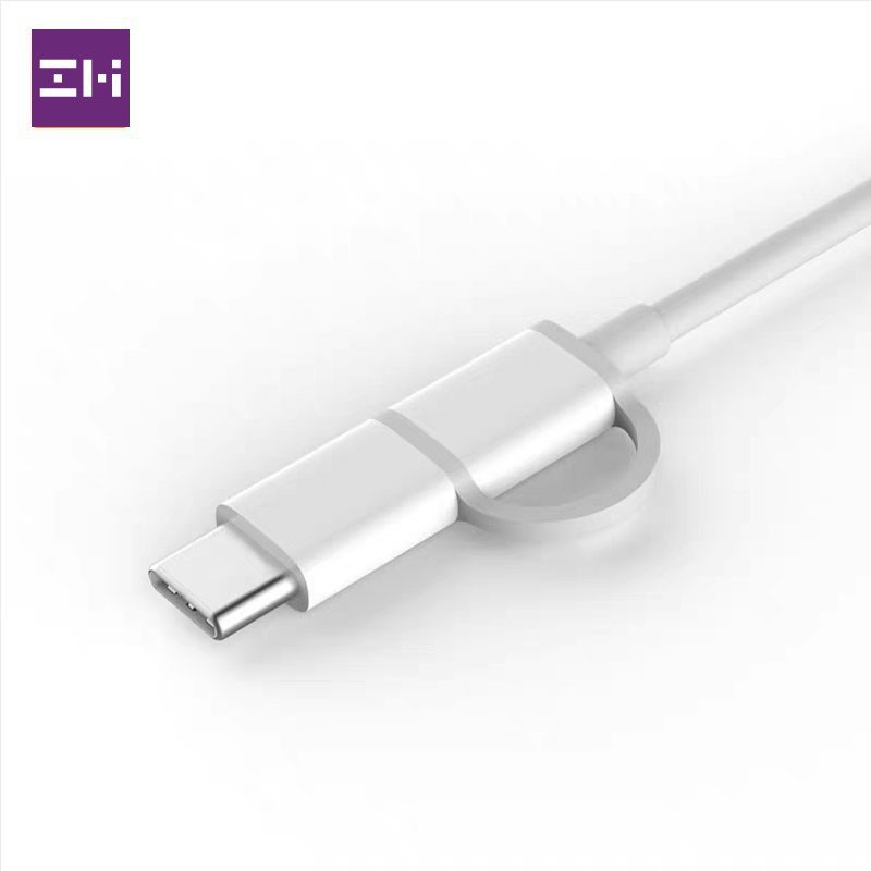 Cáp 2 trong 1 type-c và micro usb zmi al511 0.3m-trắng