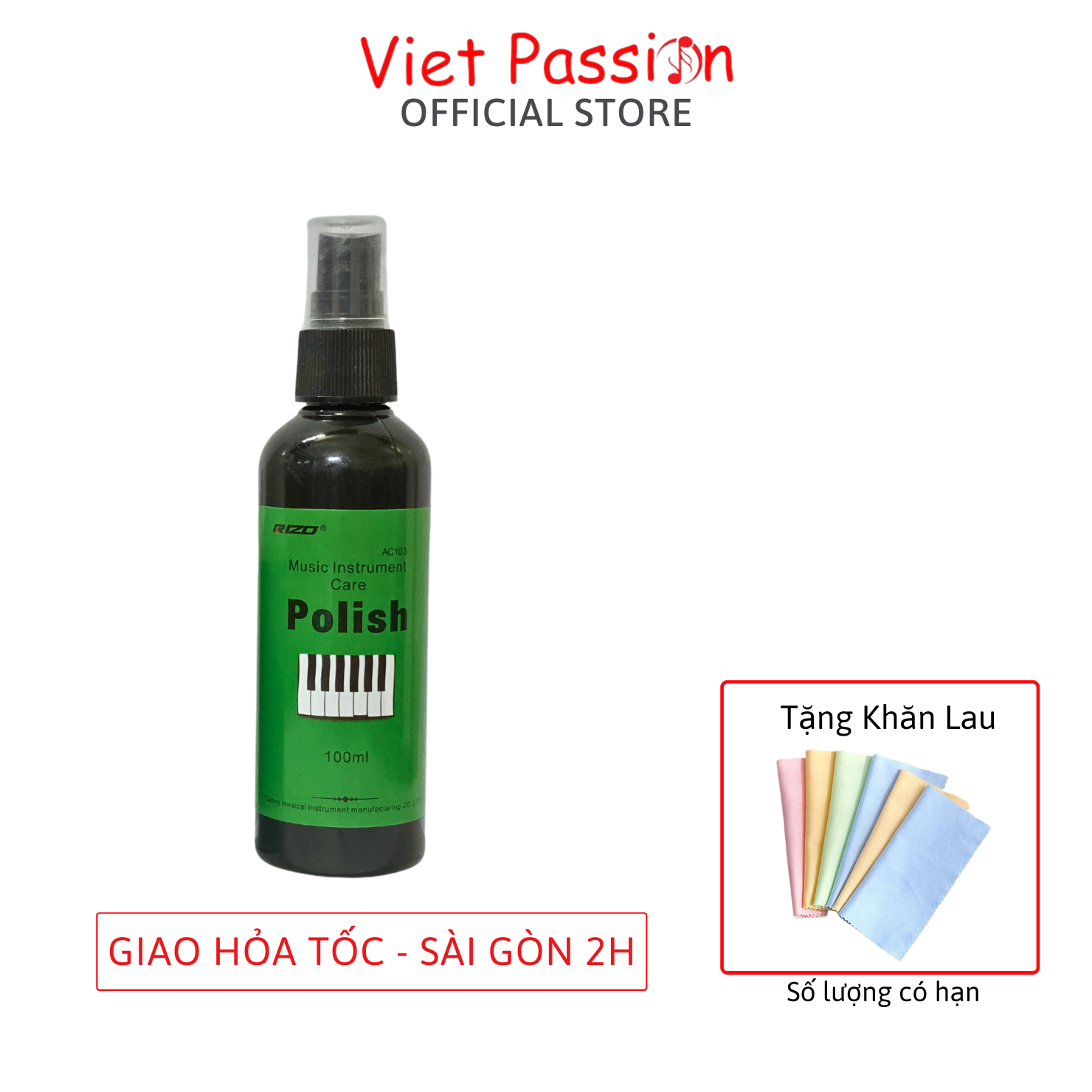 Dầu Oil chống gỉ dây đàn dầu chanh dưỡng ẩm mặt phím guitar làm sạch thùng đàn piano sáp ong Rizo Vietpassion HCM