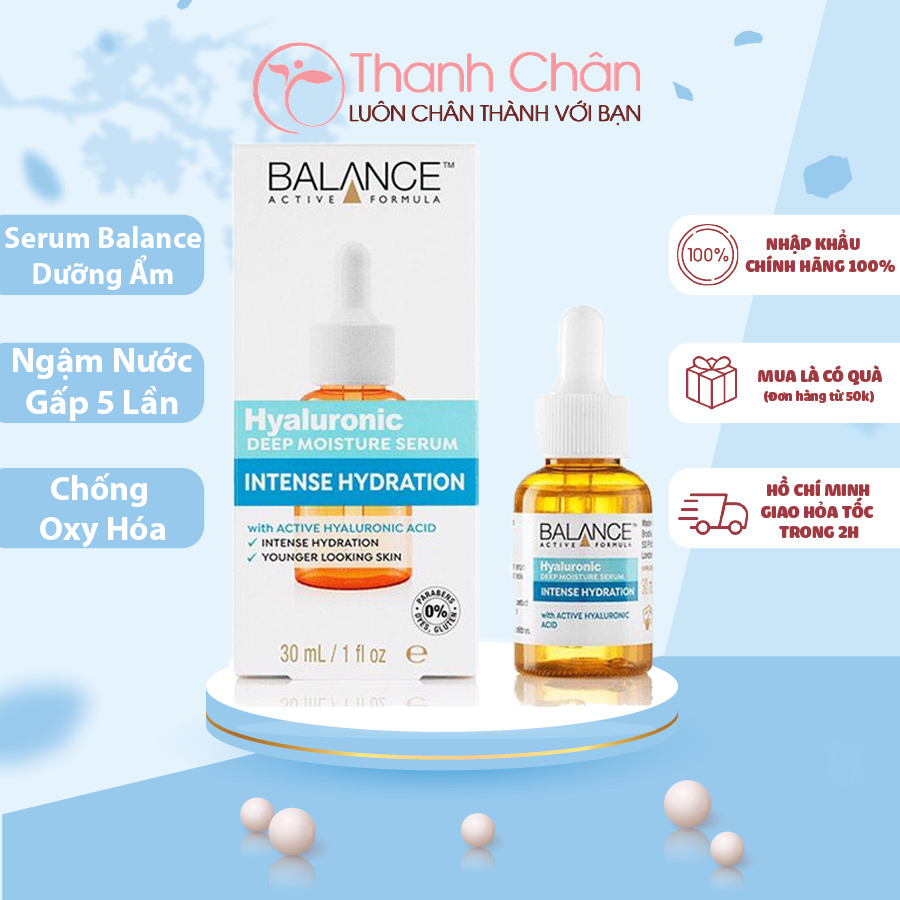[HCM]Tinh Chất Cấp Nước Dưỡng Ẩm Balance Active Formula Hyaluronic Deep Moisture Serum 30ml