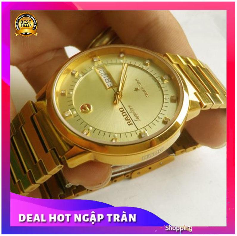 { ĐỒNG HỒ BẢO TÍN SHOP SỊN }  ĐỒNG HỒ CƠ NAM MỎ NEO 2 MÀU LỰA CHỌN VÀNG GOLD VÀ TRẮNG SILVER STAR MẶT SAPHIRE RADOGOLD