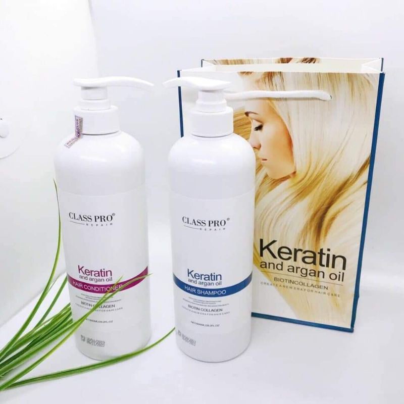 Cặp dầu gội xả keratin class pro