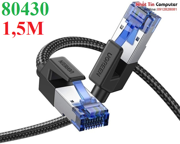 Cáp mạng cat8 đúc sẵn bọc dù dài 1,5m ugreen 80430 cao cấp