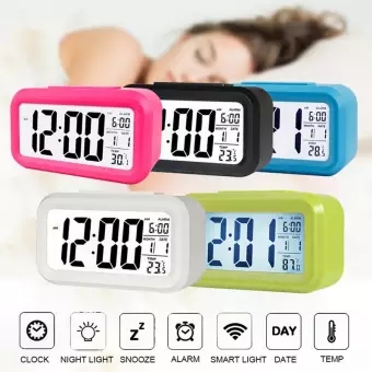Đồng hồ báo thức chuông to đồng hồ lcd led để bàn hd51 thông minh tích hợp 4 chức năng đồng hồ đồng hồ báo thức nhiệt kế lịch thiết kế tinh tế nhỏ gọn dễ dàng sử dụng