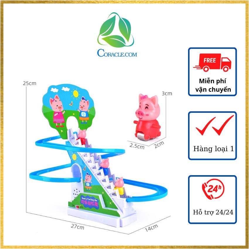 [Feeship] Đồ Chơi Trí Tuệ. Đồ Chơi Lợn Leo Cầu Thang. Coracle, MS002. Đồ Chơi Heo Peppa Leo Cầu Thang Có Đèn, Có Nhạc, Ngộ Nghĩnh, Đáng Yêu Cho Bé.