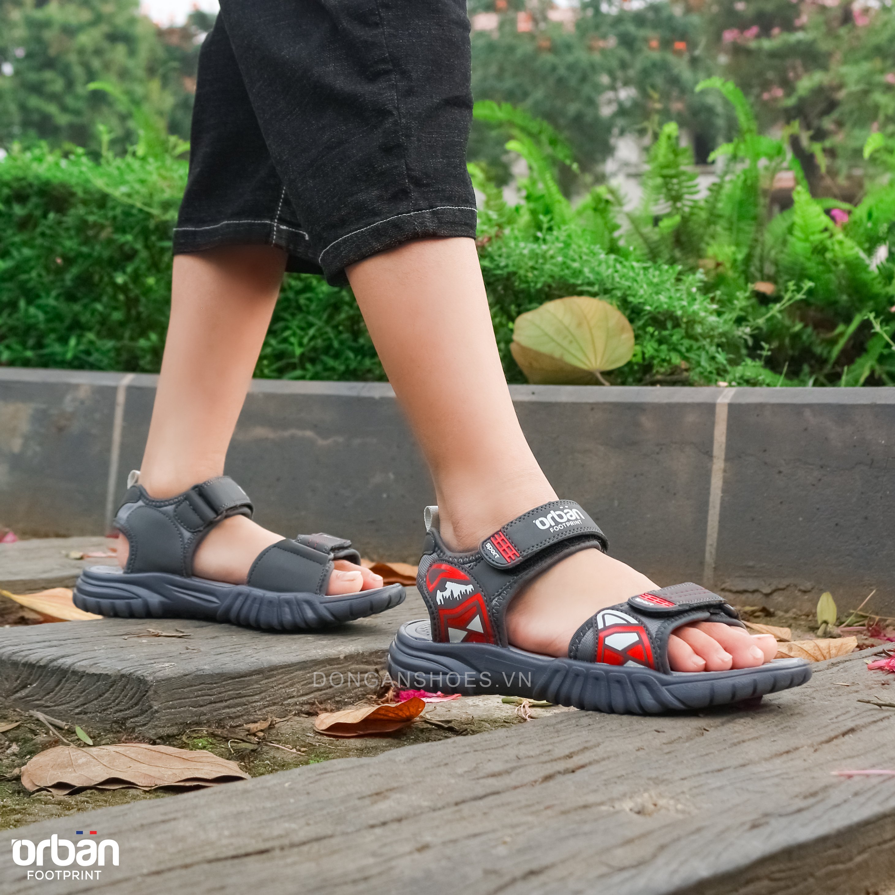 Dép sandal urban cao cấp cho bé SD2105 màu ghi