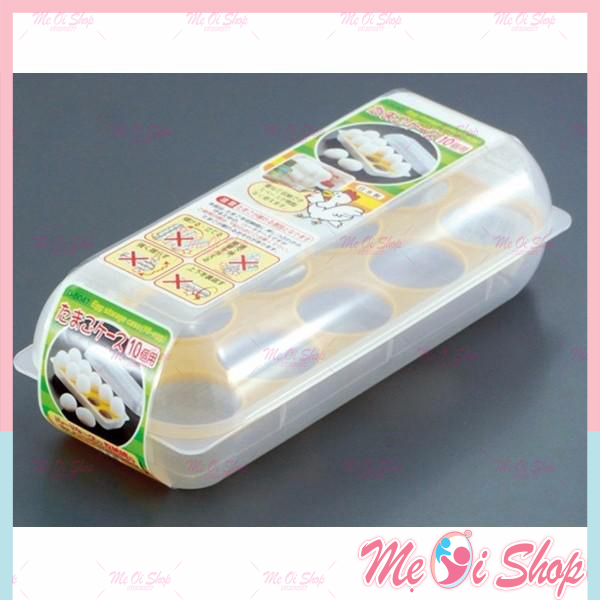 Khay đựng trứng 10 ngăn có nắp đậy xuất xứ NHẬT BẢN