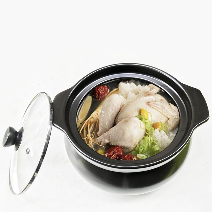 Nồi đất hầm canh thịt 3L Đen