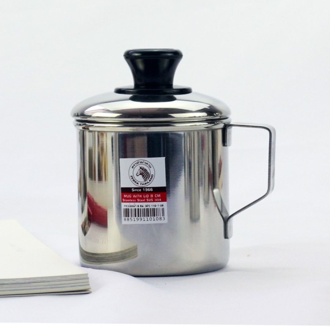 Ca nước inox zebra có nắp 11cm - 110111