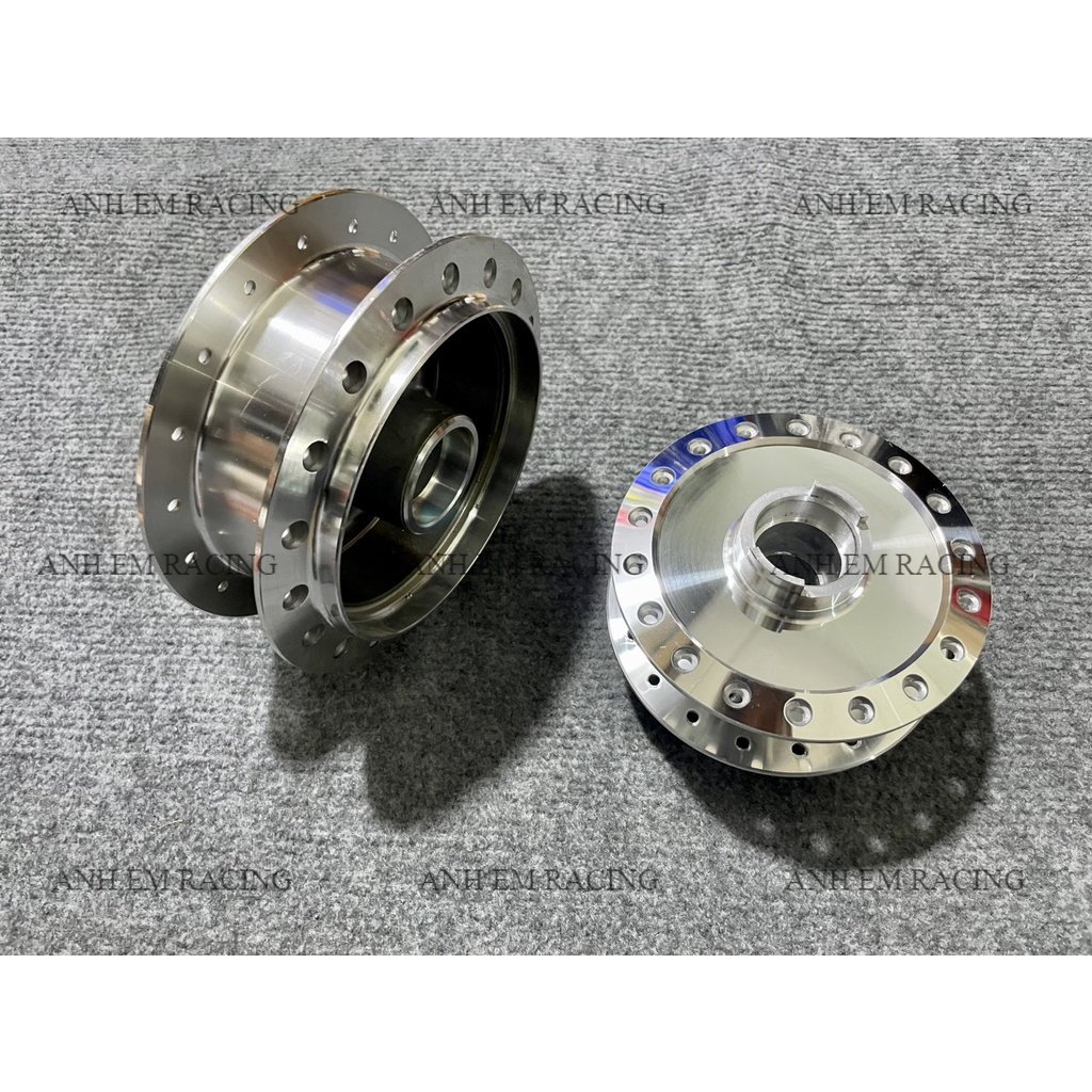 Bộ đùm trước sau wave s110 sirius màu bạc và crom