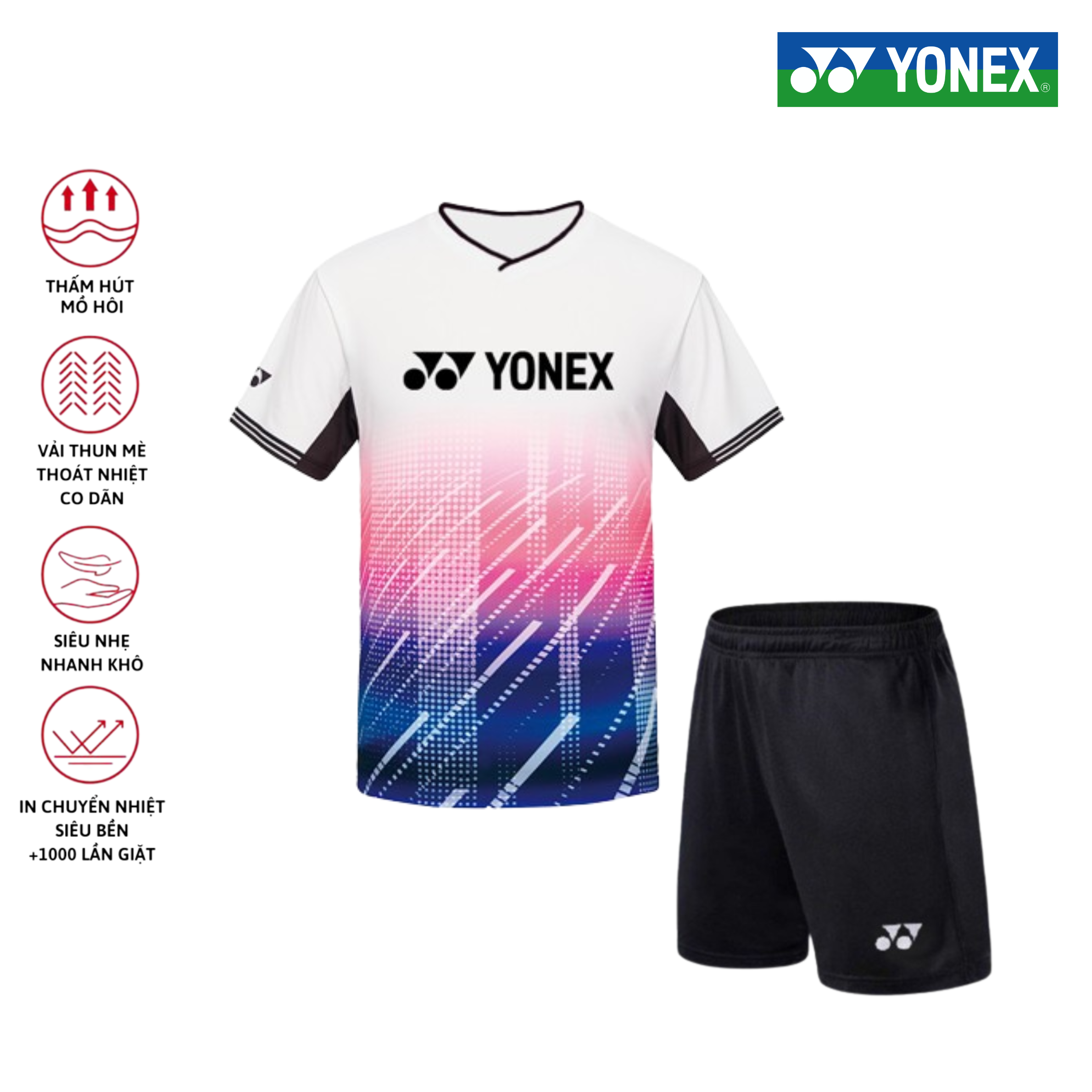 Áo cầu lông, quần cầu lông Yonex chuyên nghiệp mới nhất sử dụng tập luyện và thi đấu cầu lông A486