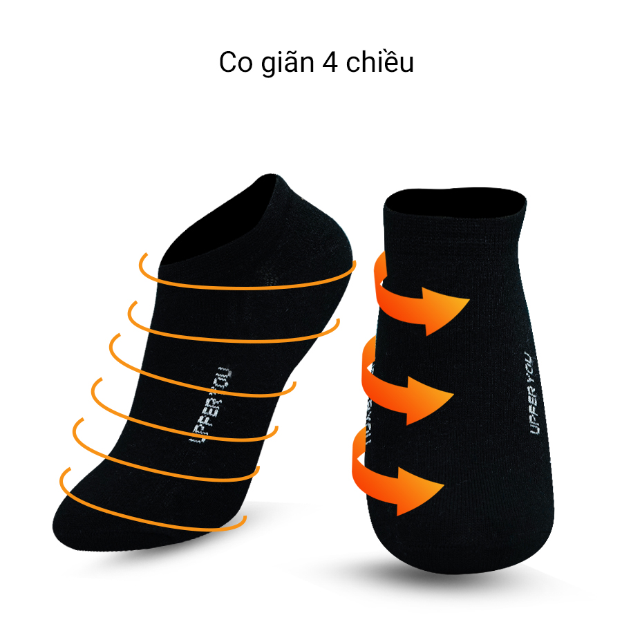 Tất vớ lười Bamboo sợi tre Unisex thời trang cao cấp V-SOCKS vớ giá rẻ khử mùi hôi chân thấm hút dày dặn 2 màu đen trắng– 1 đôi