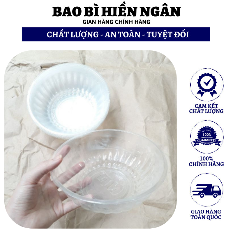 Lốc 50 tô nhựa trong 850ml dùng 1 lần cho những người bán, mang về và dùng trong những lần đi chơi