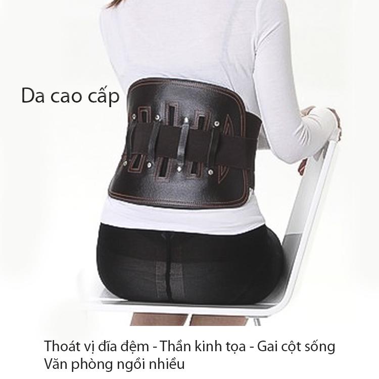 [HCM]Đai lưng chữa đau cột sống Thoát vị đĩa đệm bằng da cao cấp 3 lớp dày hàng cao cấp