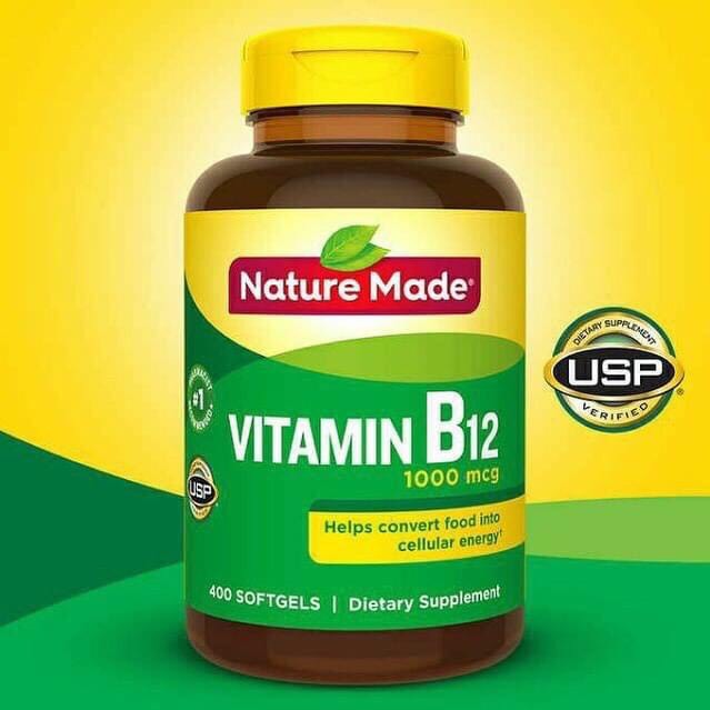 HCMViên Bổ Sung Vitamin B12 Nature Made B12 1000mcg 400 viên của Mỹ