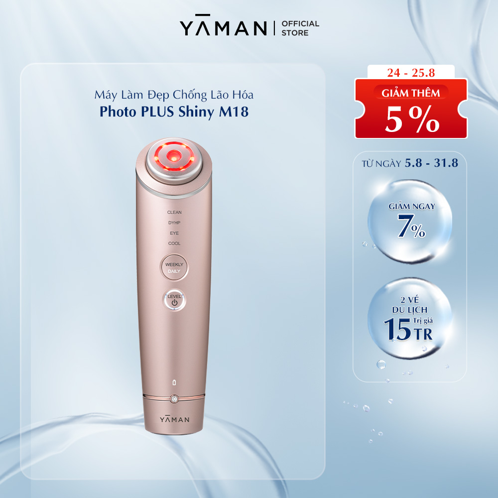 Máy yaman m18 chăm sóc da mặt đẩy dưỡng chất hằng ngày photo plus shiny