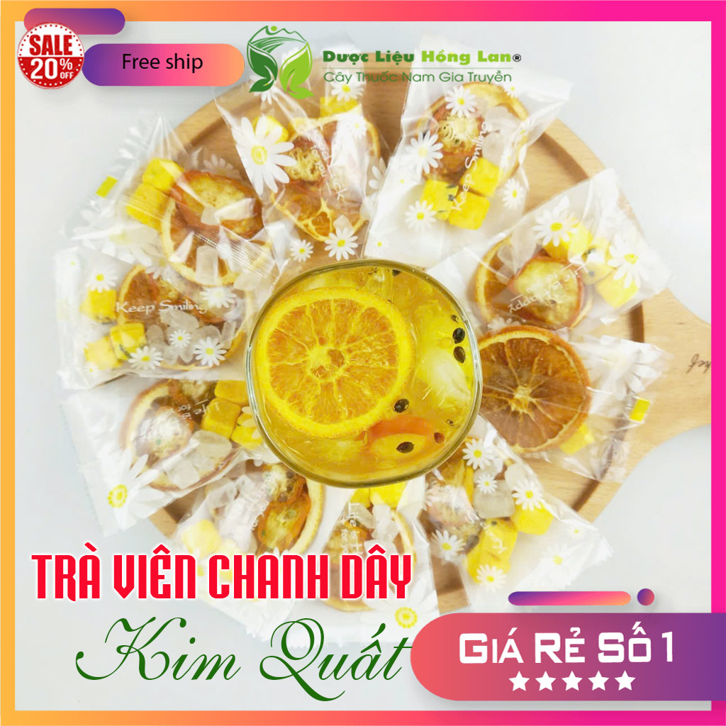 (Combo giá sỉ) 50 sét Trà Detox Trái Cây Chanh Dây Kim Quất [Chanh Dây, Đường Phèn, Cam Lát, Tắc] Đẹp da, thanh nhiệt,...