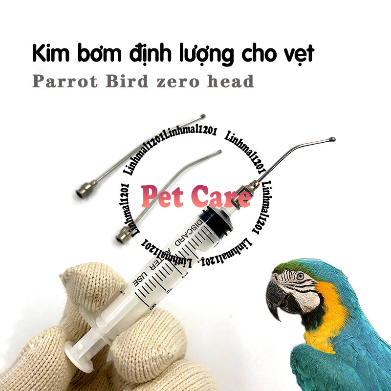 Xi lanh bơm thức ăn bột định lượng cho chim vẹt