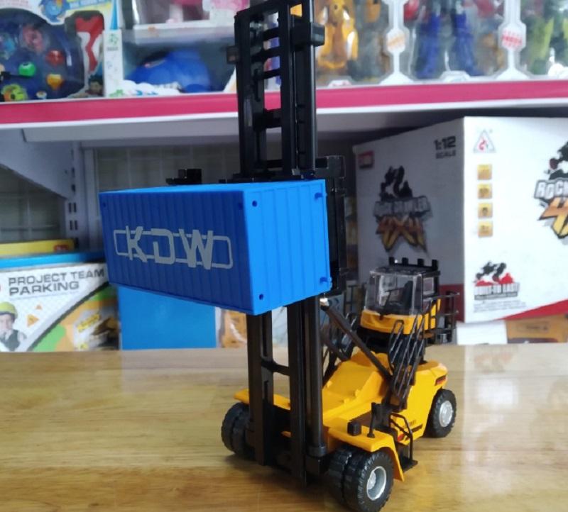 Xe công trình mô hình sắt - xe nâng container tỷ lệ 1:50