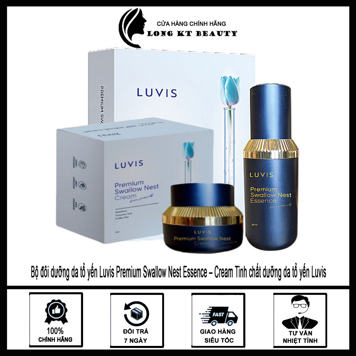 [Bà lão Luvis ↔ Mẫu mới] Bộ đôi sản phẩm dưỡng trắng da mờ thâm,ngăn ngừa lão hoá da Luvis