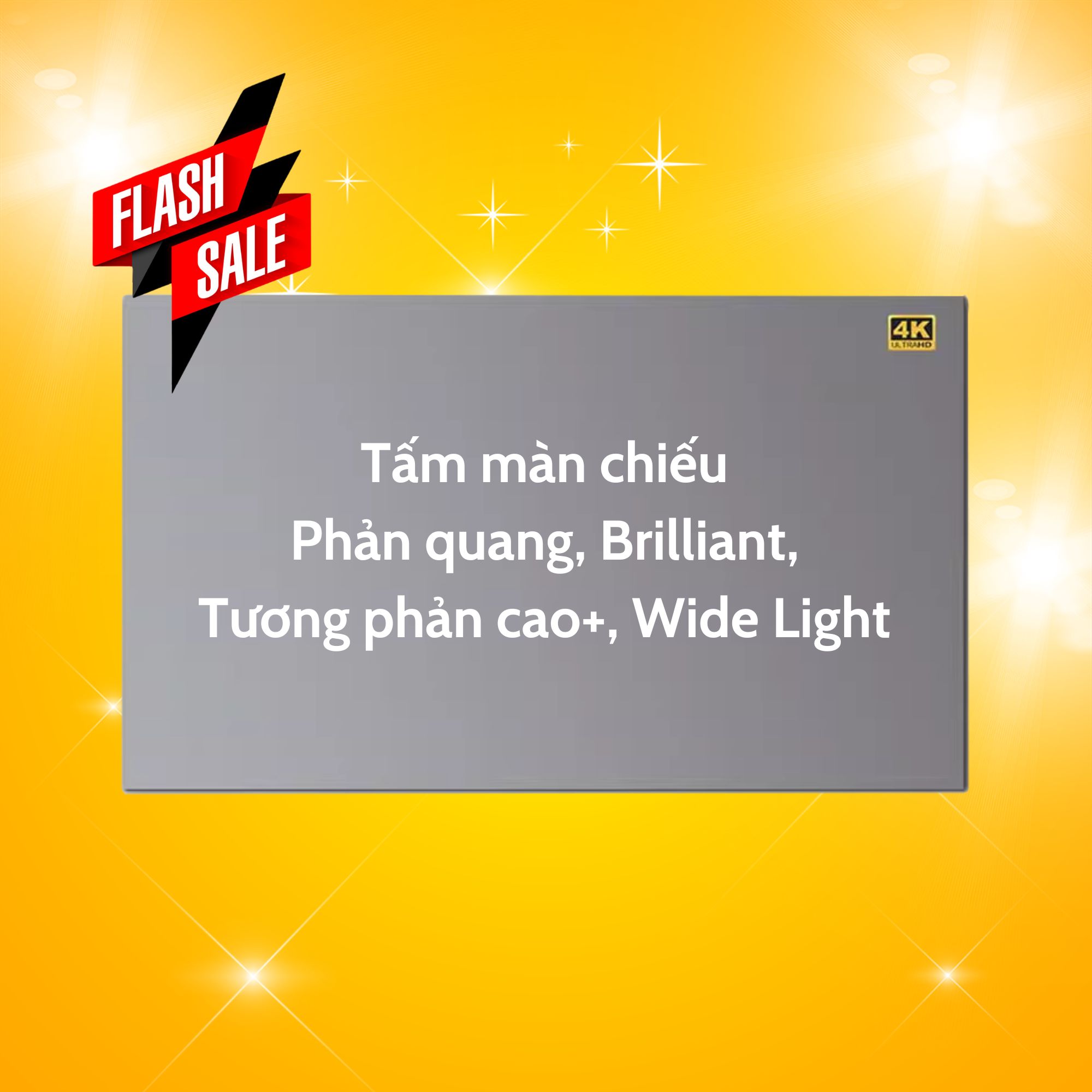 Tấm màn chiếu Brilliant, Tương phản cao+, Wide Light - Màn chiếu Phòng sáng - Màn chiếu góc rộng, tăng độ sáng, màu sắc