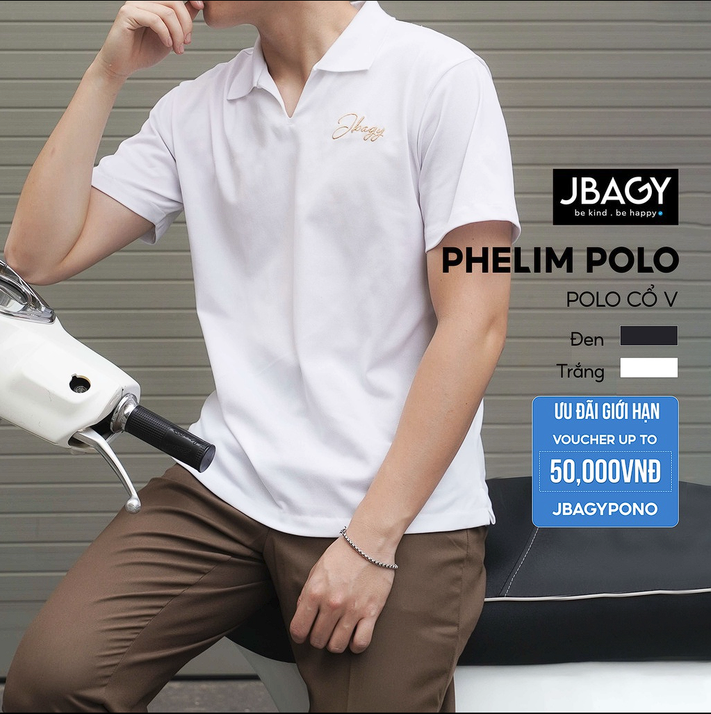 Áo polo nam cổ bẻ cách điệu jbagy jp0103