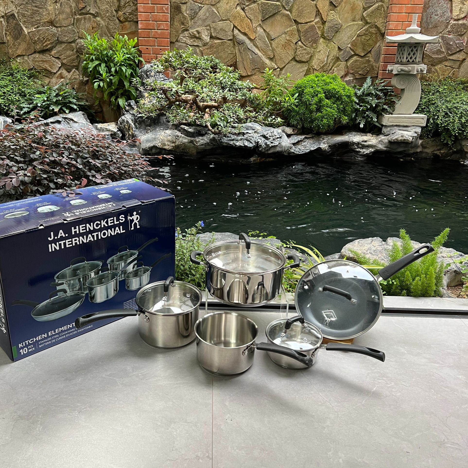 Bộ nồi j.a henckels zwilling nồi nấu canh chảo rán có nắp quánh nấu cháo bột nồi nấu mỳ luộc trứng inox 18/10 dùng bếp từ