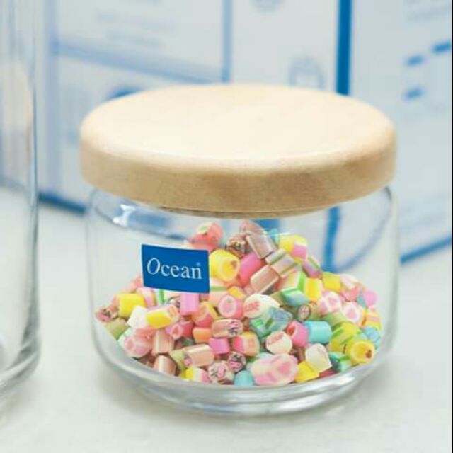 Bộ 6 hũ thủy tinh nắp gỗ ocean pop jar 5b02511g0001 325ml