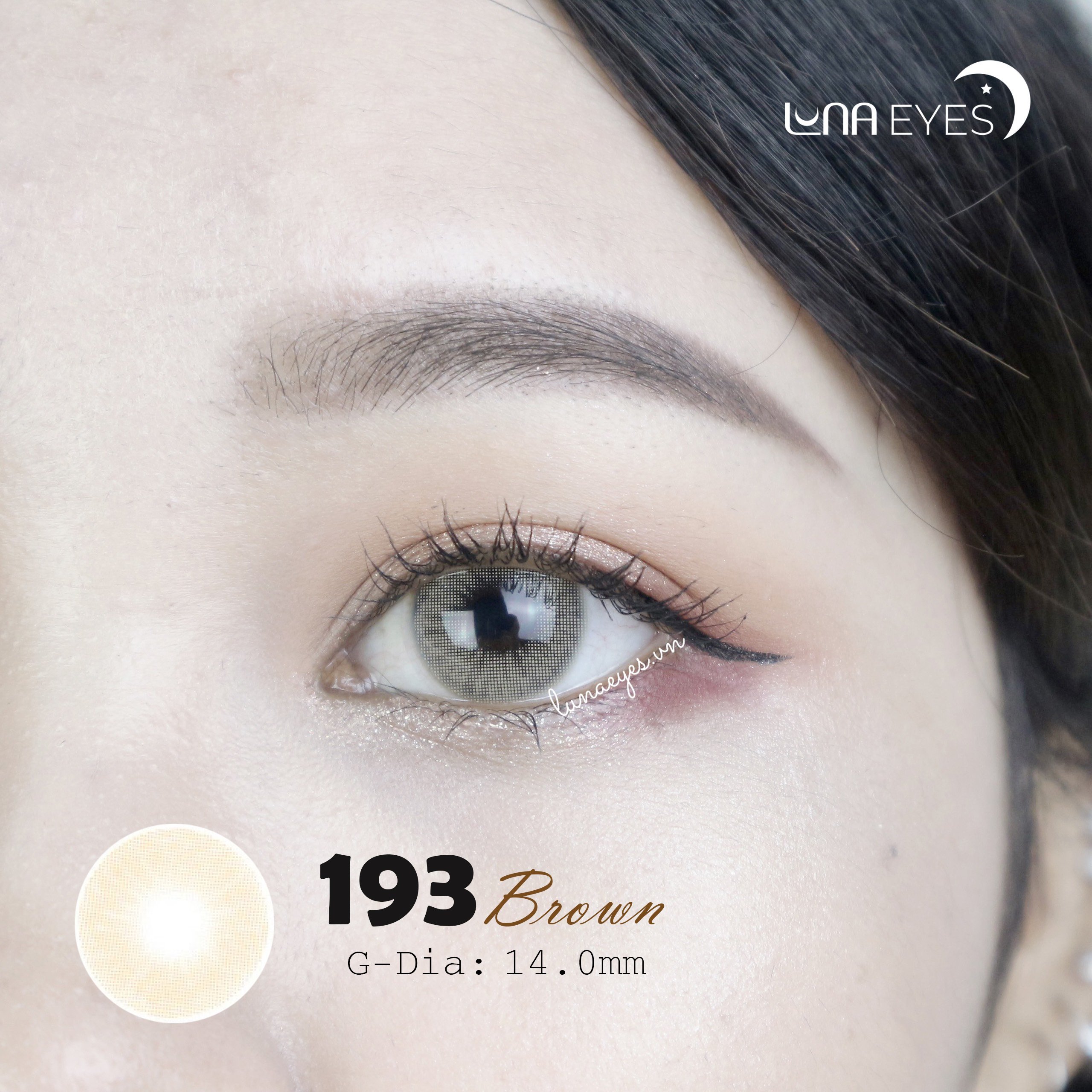 Lens cận từ 0-6 độ 193 brown