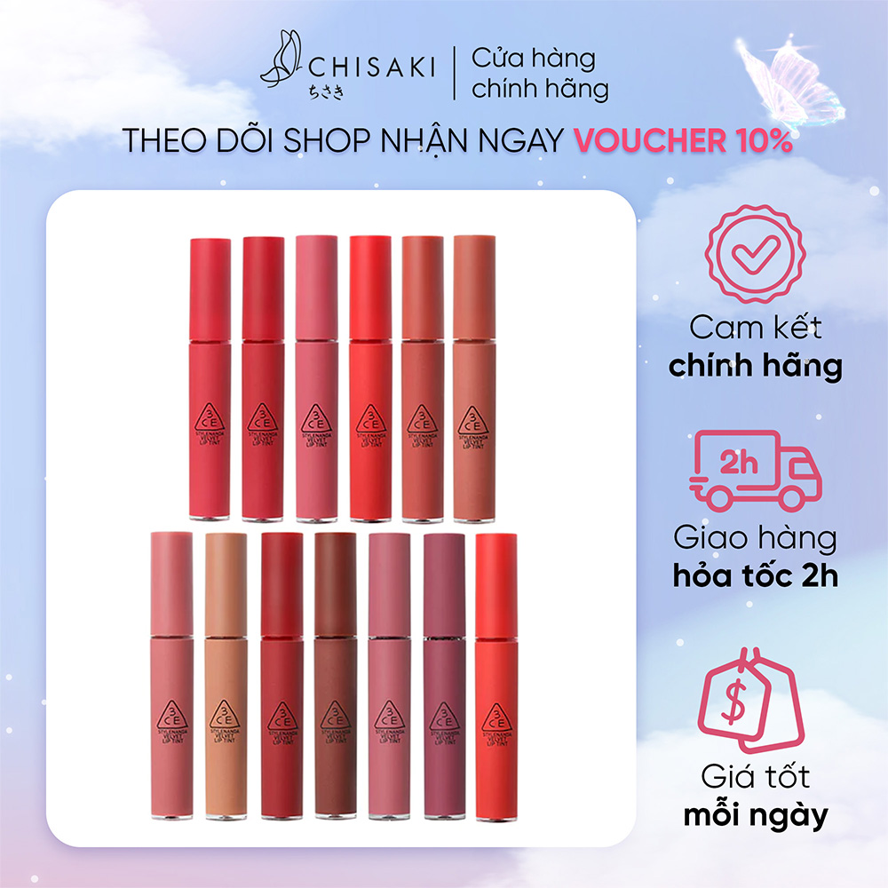 Son kem lì mịn màng như nhung 3ce velvet lip tint 4g