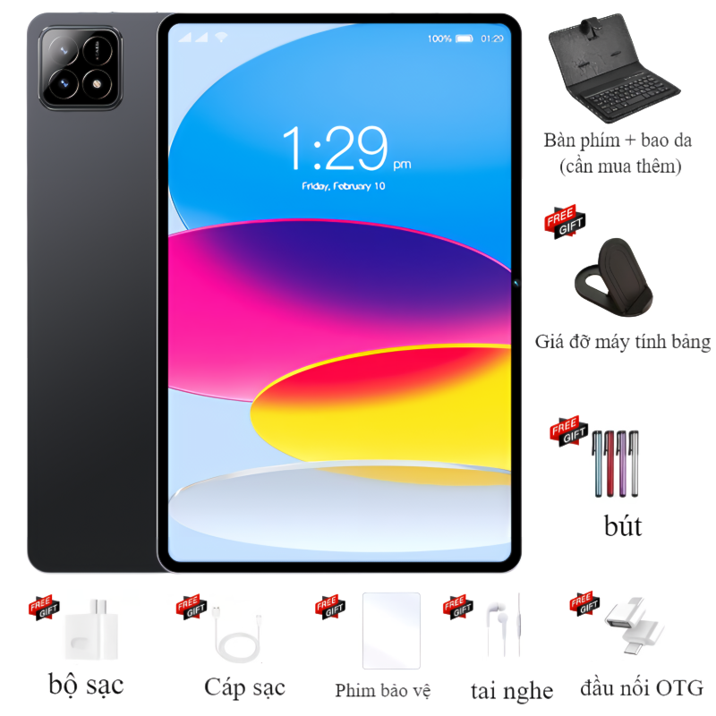 [Buy 1 get 6] newest model 6spro tab 2025 inch full HD screen memory 16GB + 10.8 GB Battery capacity 512 mAh Android 15000 support 2 sim free shipping enjoy 5G WiFi, enjoy Internet at anytime, anywhere with cod - 3