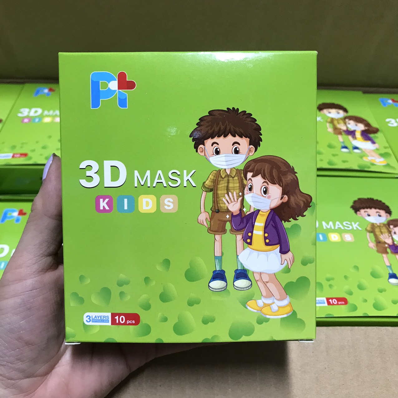 Khẩu trang em bé pt 3d mask hộp 10 cái