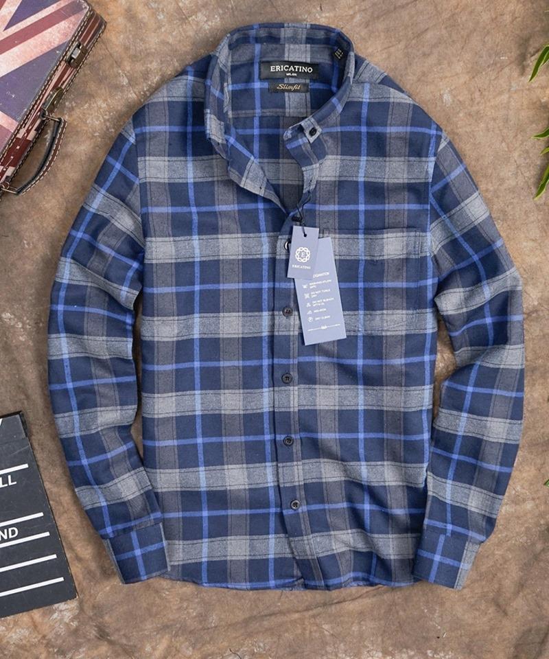 ÁO SƠ MI NAM KẺ DẠ GẬP HỘP CAO CẤP