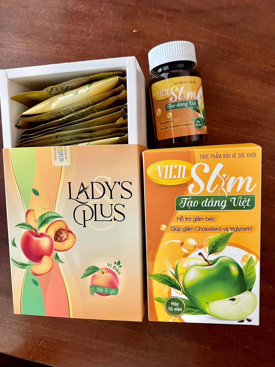Trà đào giảm cân lady plus