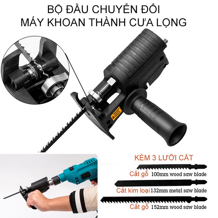 Bộ chuyển đổi máy khoan thành máy cưa lọng cầm tay hilda