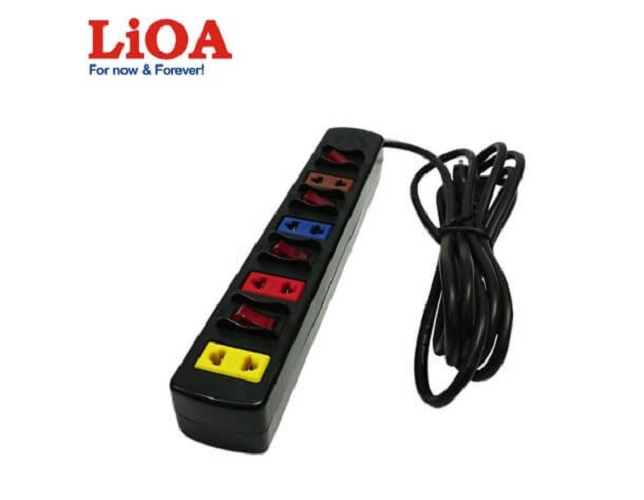 Ổ cắm 4sof5 lioa 4 ổ cắm 4 công tắc dây 5 mét
