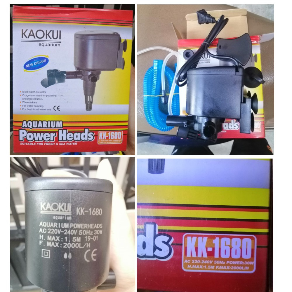 Máy bơm lọc nước hồ bể cá cảnh 30w kaokui kk-1680 - bơm nước 3 trong 1