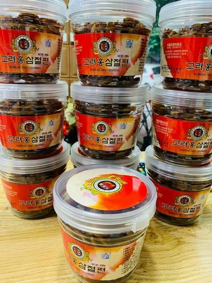 Hồng sâm thái lát tẩm mật ong hàn quốc, hộp 200gr