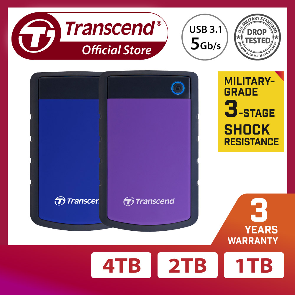Ổ Cứng Di Động Transcend StoreJet H3 USB 3.1 - Hàng Chính Hãng