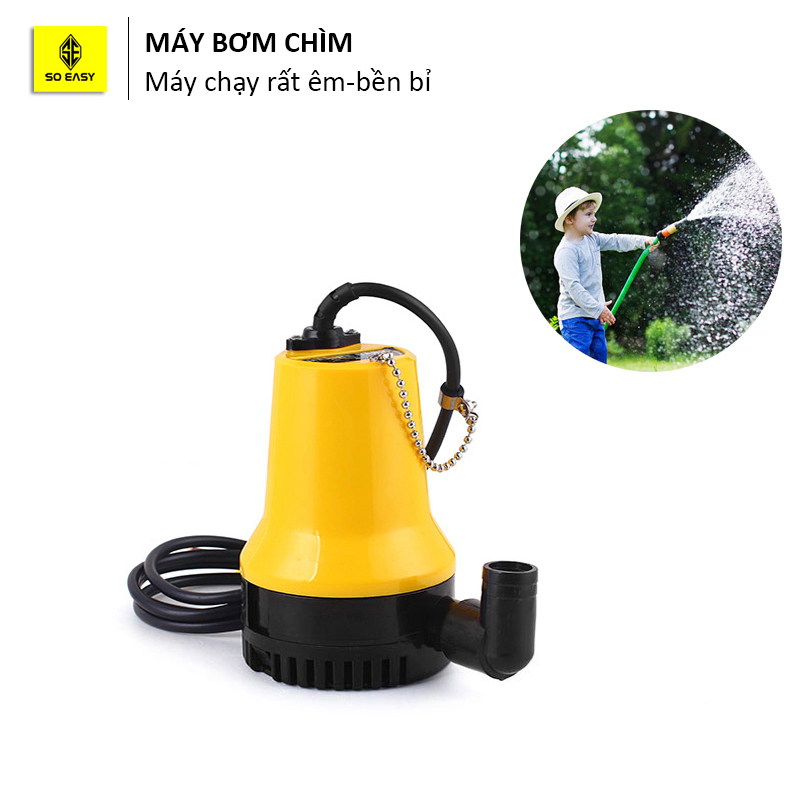 [HCM]Máy bơm chìm vàng lớn công suất 45W máy bơm nước điện áp 12V máy bơm ngập nước máy bơm chất thải ống ra 27mm giao màu ngẫu nhiên C0014Y1