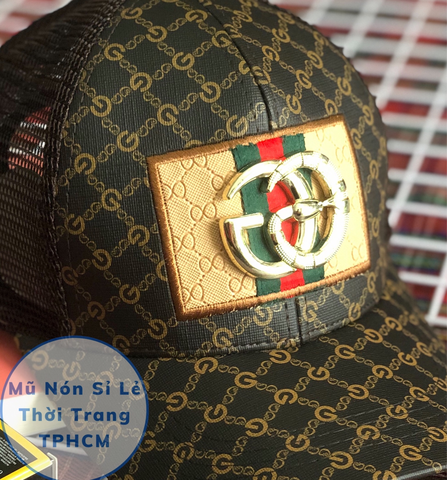 Nón Kết Phối Lưới Đính Logo Siêu Đẹp, Mũ Lưỡi Trai Mạc Vuông Chất Da Pu Sành Điệu
